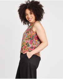The Social Outfit - Silk Shell Top - Fairfield Bloom