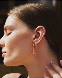 Ania Haie - Gold Tube Small Huggie Hoop Earrings