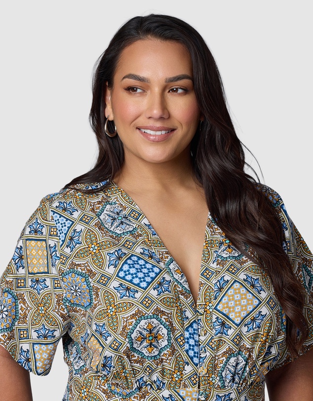 Something 4 Olivia - Zoe Linen Printed Jumpsuit