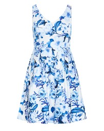 City Chic - Andrea Fit & Flare Print Dress