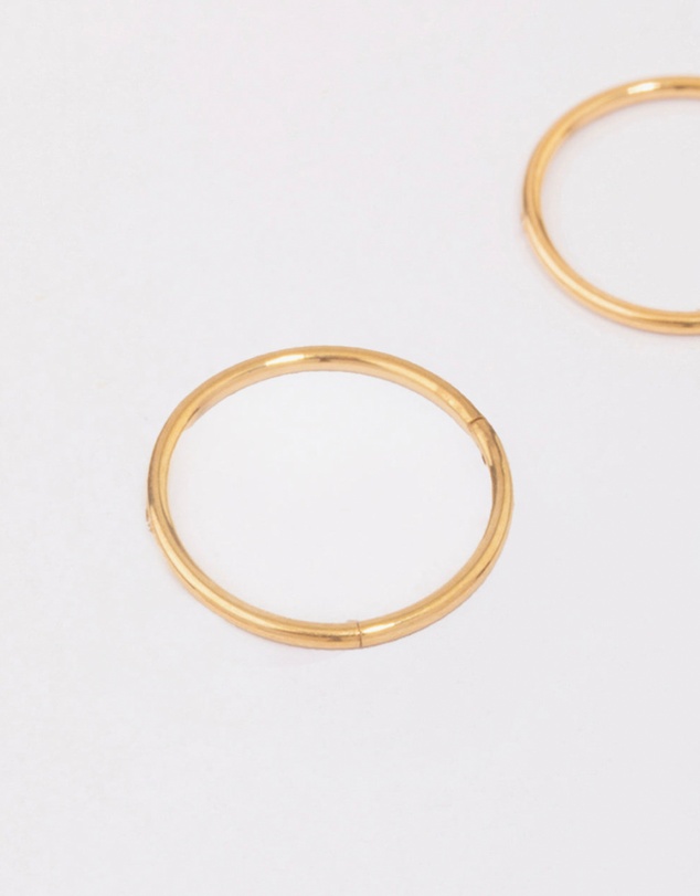 Lovisa - Gold Plated Titanium Fine Sleeper Earrings 8mm