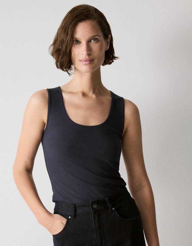 Trenery - Cotton Essential Tank in Night Sky
