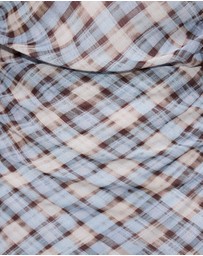 Dazie - Afloat Check Asymmetric Maxi Dress