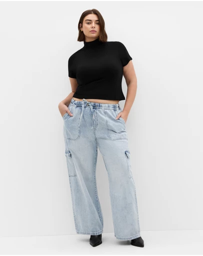 City Chic - Harley Fit Remi Wide Leg Cargo Jean