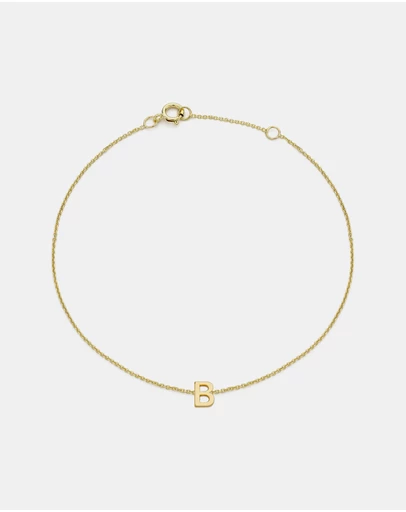 Zoe Olivia - 9K Gold Initial B Bracelet