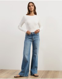 Atmos&Here - Rumi Long Sleeve Fitted Rib Knit Top