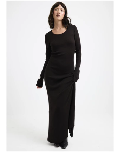 Subtitled - Virginia Long Sleeve Knit Maxi Dress