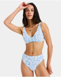 Roxy - Womens Wave Mid Waist Bikini Bottom