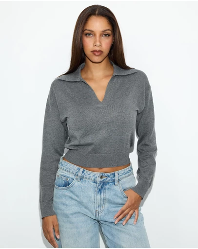 Dazie - Helen Cropped Knit Jumper