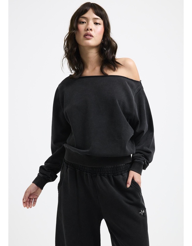 Insight - Hana Off Shoulder Fleece Jumper