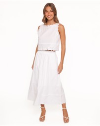 Petal & Pup - Heather Maxi Skirt Set - White