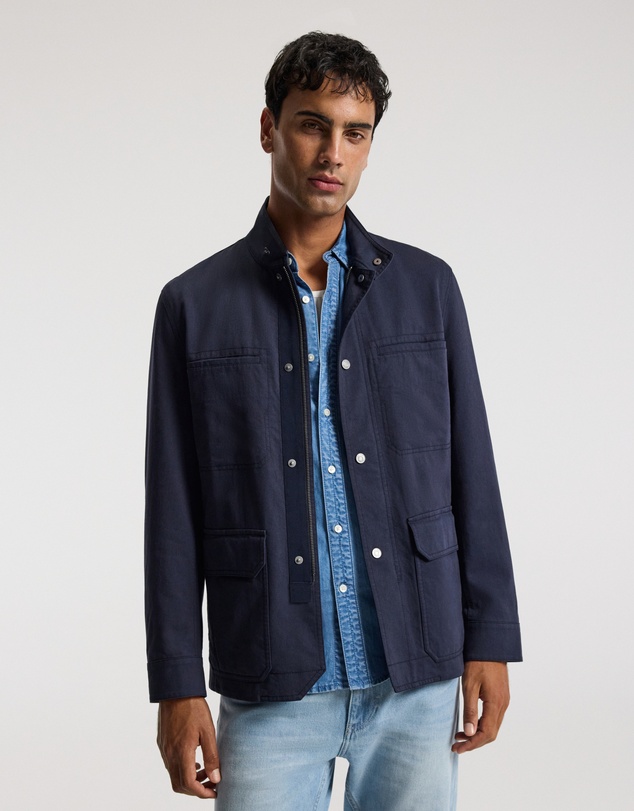 Calibre - Stand Collar Utility Jacket Navy