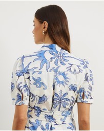 Atmos&Here - Bailey Button Front Mini Dress