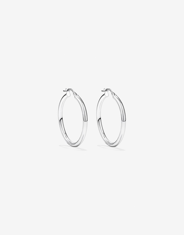 Michael Hill - 25mm Round Hoop Earrings in Sterling Silver
