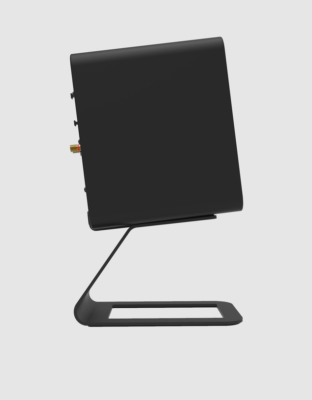 iWorld - Kanto SE4 Elevated Desktop Speaker Stands for Midsize Speakers - Pair, Black