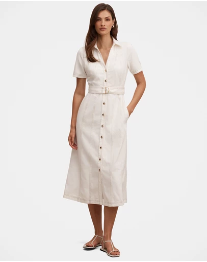 Forever New - Josephine Short Sleeves Denim Dress