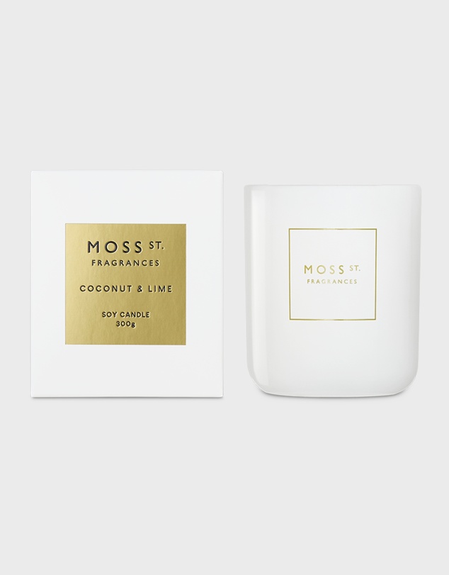 Moss St Fragrances - Coconut & Lime Soy Candle 300g