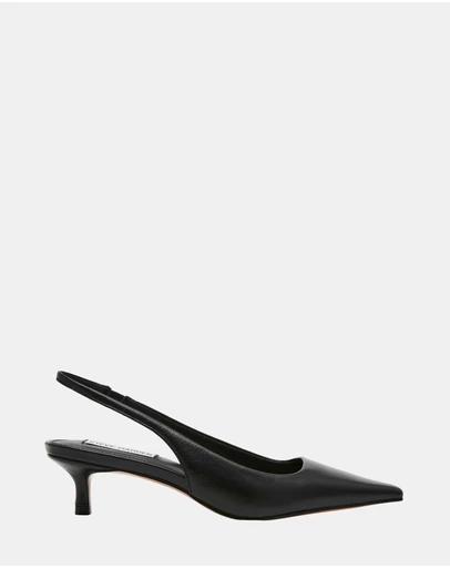 Steve Madden - Kari Black Leather Heels
