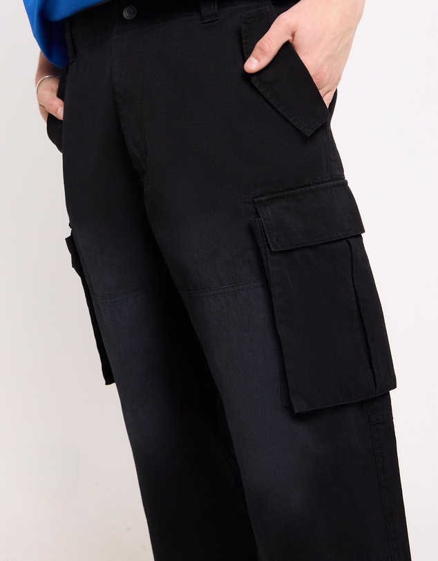 Black Noise White Rain - Systems Ripstop Cargo Pants