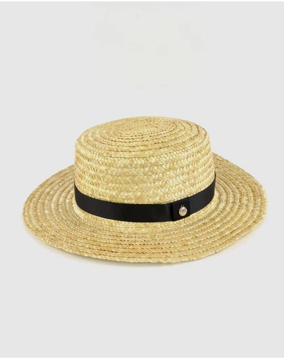 FORD MILLINERY - Betsy Boater with Grosgrain