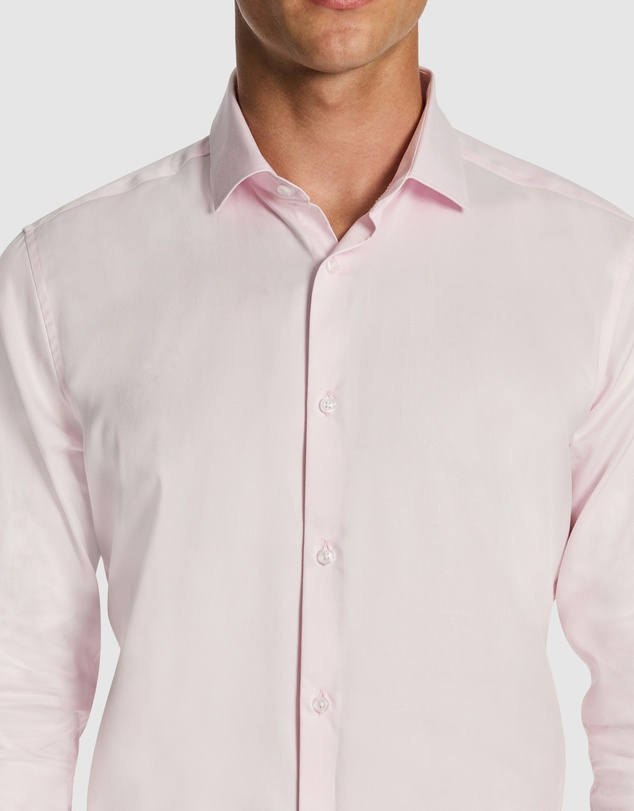 yd. - Clubman Pure Cotton Twill Slim Fit Dress Shirt