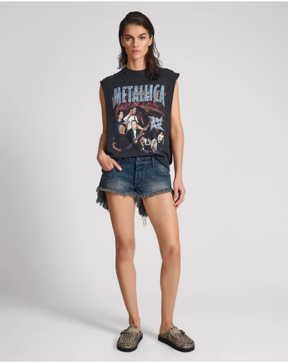 ONE TEASPOON - Bonitas Low Waist Denim Shorts - Fox Black