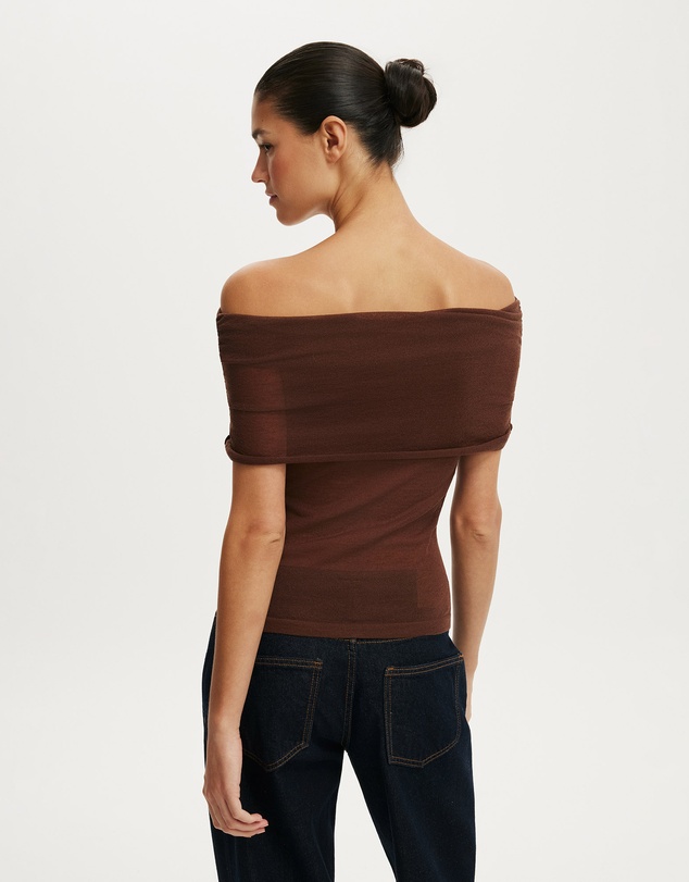 Cotton On - Sheer Off Shoulder Knit