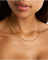 By Charlotte - 18” Gold 3mm Belcher Chain Necklace