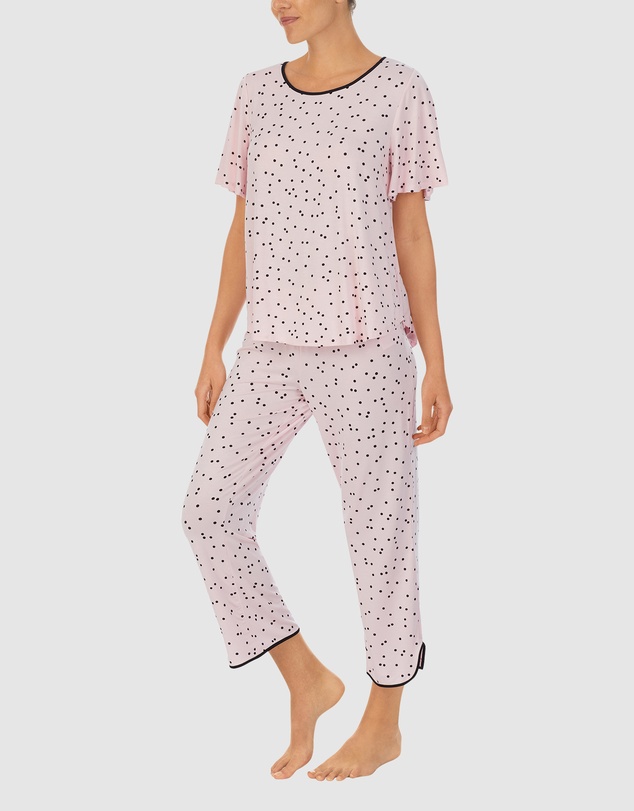 Kate Spade - Modal Jersey Short Sleeve Cropped Long Pyjama Set