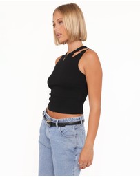 Petal & Pup - Elira Cut Out Tank - Black