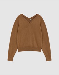 ARKET - Cotton-Wool V-Neck Jumper
