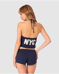 EDIKTED - Jordan V Neck Halter Top
