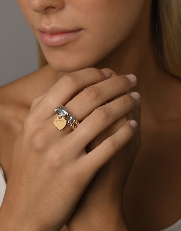 Von Treskow - Heart Double Stretchy Ring
