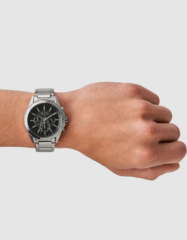 Armani Exchange - Silver-Tone Chronograph Watch