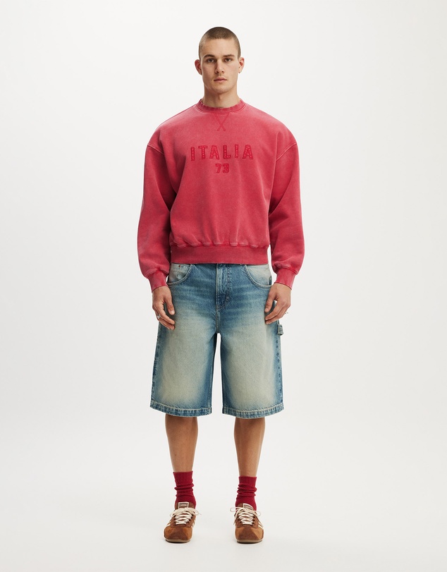 Cotton On - Oversized Graphic Crew Sweater