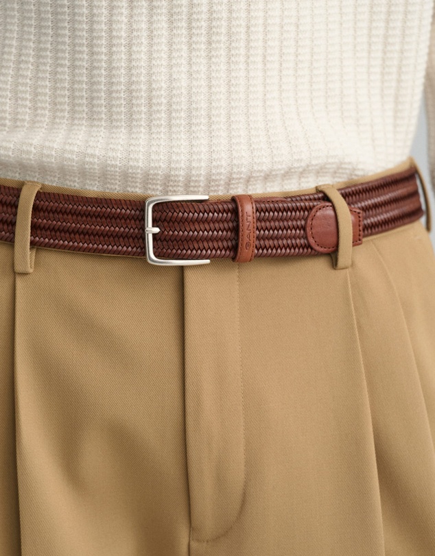 Gant - Leather Elastic Braided Belt