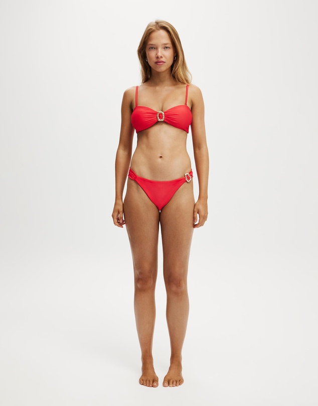 Cotton On Body - Strapless Gathered Bandeau Bikini Top