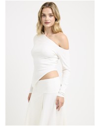 Alice In The Eve - Ashley Ribbed Assymetrical Top