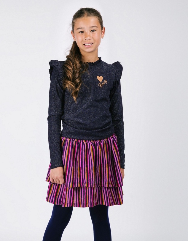 B.Nosy - Ruth Tiered Stripe Skirt - Kids-Teens