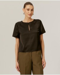 Tussah - SS Keyhole Top