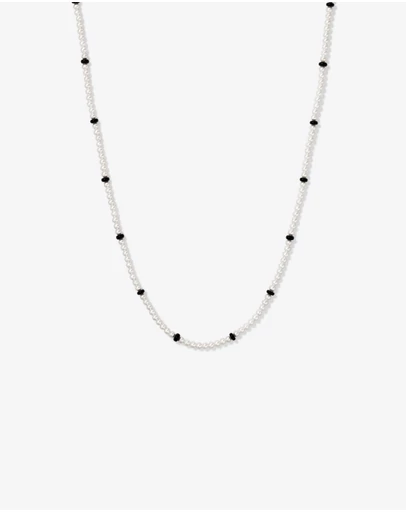 Michael Hill - Cultured Freshwater Pearl & Onyx Necklace in Sterling Silver