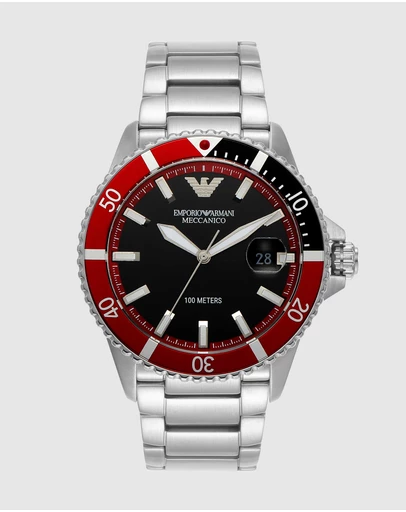 Emporio Armani - Silver Tone Analogue Watch