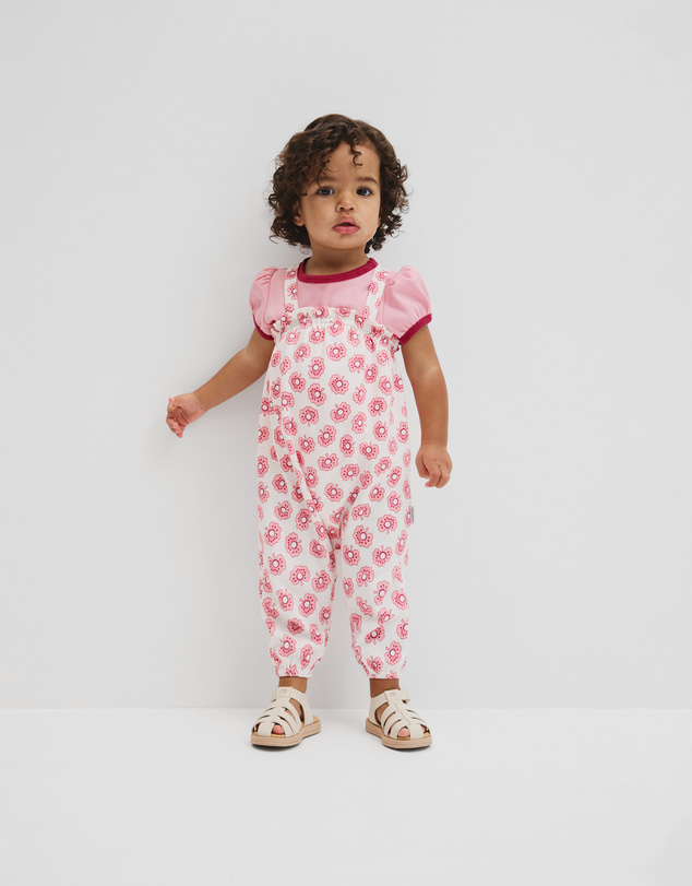 Country Road - Short Sleeve Printed Overall Set