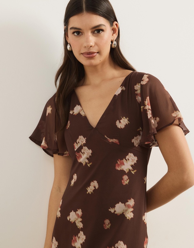 Atmos&Here - Tasha Flutter Sleeve Maxi Dress