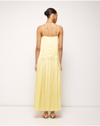 AERE - Esti Pleated Hem Midi Dress
