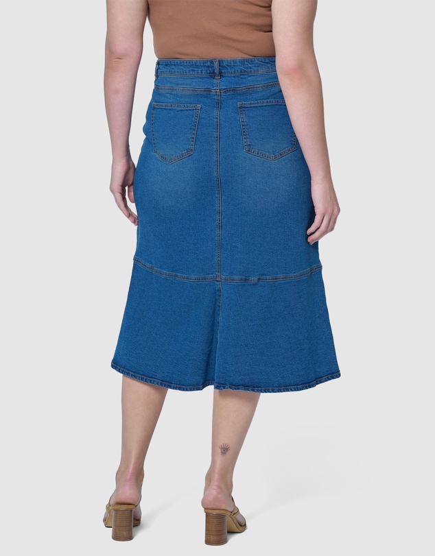 Indigo Tonic - Penny Denim Midi Skirt
