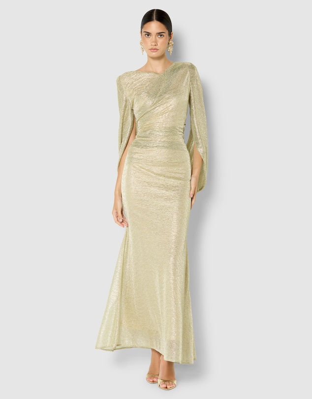 Montique - Alexie Metallic Knit Gown