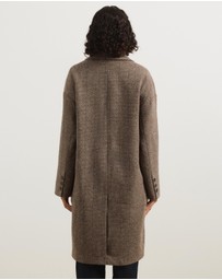 Atmos&Here - Estelle Textured Herringbone Coat