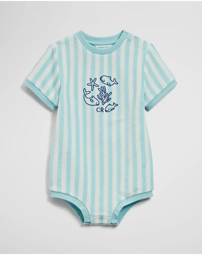 Country Road - Stripe Terry Romper