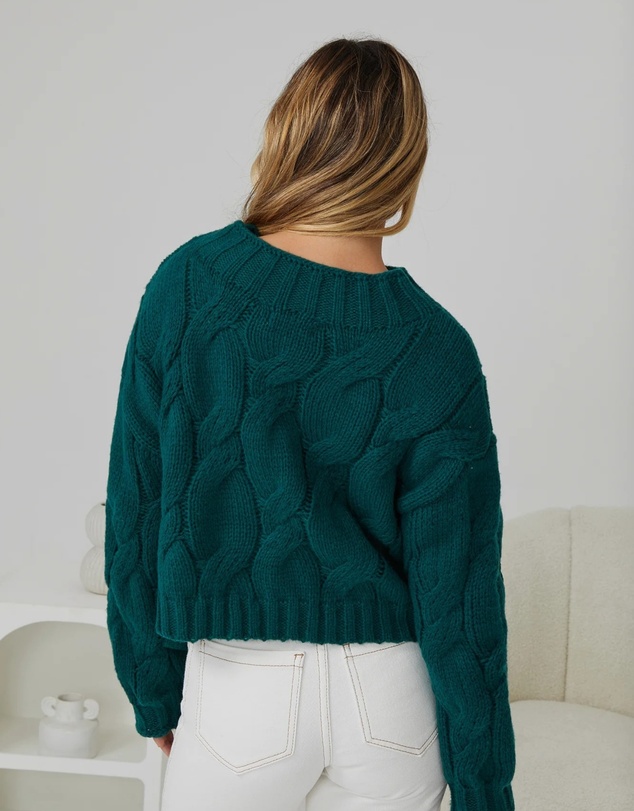 Esther & Co - Hadi Knit - Dark Green